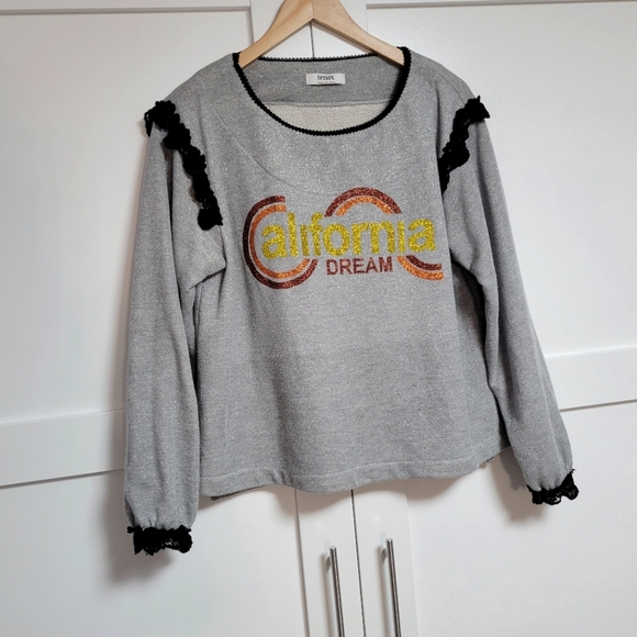 ✨️3 For $30✨️Tenax Sweatshirt "California Dream" With Glitter Made In Italy (M) - Picture 1 of 11